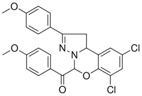 [7,9-DICHLORO-2-(4-METHOXYPHENYL)-1,10B-DIHYDROPYRAZOLO[1,5-C][1,3]BENZOXAZIN-5-YL](4-METHOXYPHENYL)METHANONE AldrichCPR