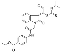 ETHYL 4-({[(3Z)-3-(3-ISOPROPYL-4-OXO-2-THIOXO-1,3-THIAZOLIDIN-5-YLIDENE)-2-OXO-2,3-DIHYDRO-1H-INDOL-1-YL]ACETYL}AMINO)BENZOATE AldrichCPR