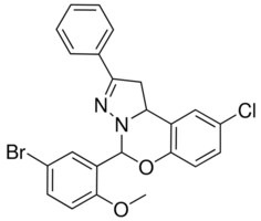 5-(5-BR-2-METHOXYPHENYL)-9-CL-2-PH-1,10B-DIHYDROPYRAZOLO(1,5-C)(1,3)BENZOXAZINE AldrichCPR