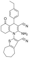 2-AMINO-1-(3-CYANO-5,6,7,8-TETRAHYDRO-4H-CYCLOHEPTA[B]THIEN-2-YL)-4-(4-ETHYLPHENYL)-5-OXO-1,4,5,6,7,8-HEXAHYDRO-3-QUINOLINECARBONITRILE AldrichCPR