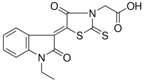 (5(1-ET-2-OXO-1,2-2H-INDOL-3-YLIDENE)4-OXO-2-THIOXO-THIAZOLIDIN-3-YL)ACETIC ACID AldrichCPR