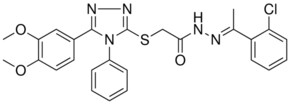 N'-[(E)-1-(2-CHLOROPHENYL)ETHYLIDENE]-2-{[5-(3,4-DIMETHOXYPHENYL)-4-PHENYL-4H-1,2,4-TRIAZOL-3-YL]SULFANYL}ACETOHYDRAZIDE AldrichCPR
