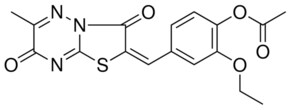 2-ETHOXY-4-[(E)-(6-METHYL-3,7-DIOXO-7H-[1,3]THIAZOLO[3,2-B][1,2,4]TRIAZIN-2(3H)-YLIDENE)METHYL]PHENYL ACETATE AldrichCPR