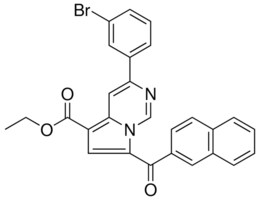 ETHYL 3-(3-BROMOPHENYL)-7-(2-NAPHTHOYL)PYRROLO(1,2-C)PYRIMIDINE-5-CARBOXYLATE AldrichCPR