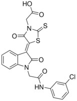((5Z)-5-{1-[2-(3-CHLOROANILINO)-2-OXOETHYL]-2-OXO-1,2-DIHYDRO-3H-INDOL-3-YLIDENE}-4-OXO-2-THIOXO-1,3-THIAZOLIDIN-3-YL)ACETIC ACID AldrichCPR