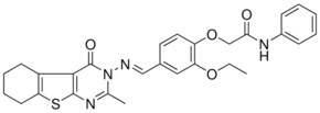 2-(2-ETHOXY-4-{(E)-[(2-METHYL-4-OXO-5,6,7,8-TETRAHYDRO[1]BENZOTHIENO[2,3-D]PYRIMIDIN-3(4H)-YL)IMINO]METHYL}PHENOXY)-N-PHENYLACETAMIDE AldrichCPR