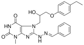 BENZALDEHYDE {7-[3-(4-ETHYLPHENOXY)-2-HYDROXYPROPYL]-3-METHYL-2,6-DIOXO-2,3,6,7-TETRAHYDRO-1H-PURIN-8-YL}HYDRAZONE AldrichCPR