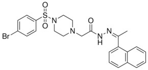 2-{4-[(4-BROMOPHENYL)SULFONYL]-1-PIPERAZINYL}-N'-[(Z)-1-(1-NAPHTHYL)ETHYLIDENE]ACETOHYDRAZIDE AldrichCPR