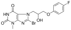 8-BR-7-(3-(4-FLUOROPHENOXY)2-HYDROXYPROPYL)-3-ME-3,7-DIHYDRO-1H-PURINE-2,6-DIONE AldrichCPR