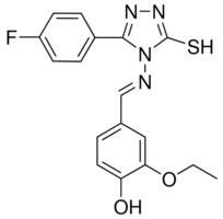 2-ETHOXY-4-(((3-(4-F-PH)-5-MERCAPTO-4H-1,2,4-TRIAZOL-4-YL)IMINO)METHYL)PHENOL AldrichCPR