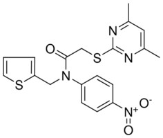 2-[(4,6-DIMETHYL-2-PYRIMIDINYL)SULFANYL]-N-(4-NITROPHENYL)-N-(2-THIENYLMETHYL)ACETAMIDE AldrichCPR
