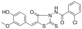 2-CL-N-[5-(4-HO-3-MEO-BENZYLIDENE)-4-OXO-2-THIOXO-THIAZOLIDIN-3-YL]-BENZAMIDE AldrichCPR