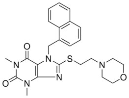 1,3-DIMETHYL-8-{[2-(4-MORPHOLINYL)ETHYL]SULFANYL}-7-(1-NAPHTHYLMETHYL)-3,7-DIHYDRO-1H-PURINE-2,6-DIONE AldrichCPR