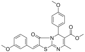 METHYL (2E)-2-(3-METHOXYBENZYLIDENE)-5-(4-METHOXYPHENYL)-7-METHYL-3-OXO-2,3-DIHYDRO-5H-[1,3]THIAZOLO[3,2-A]PYRIMIDINE-6-CARBOXYLATE AldrichCPR