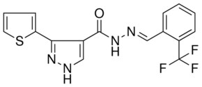 3-(2-THIENYL)-N'-{(E)-[2-(TRIFLUOROMETHYL)PHENYL]METHYLIDENE}-1H-PYRAZOLE-4-CARBOHYDRAZIDE AldrichCPR