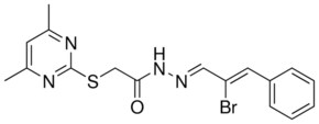 N'-(2-BR-3-PH-2-PROPENYLIDENE)2-((4,6-DIMETHYL-2-PYRIMIDINYL)THIO)ACETOHYDRAZIDE AldrichCPR