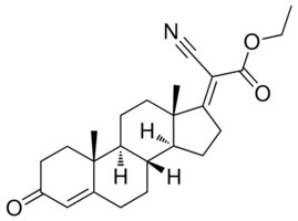 (E)-ethyl 2-cyano-2-((8R,9S,10R,13S,14S)-10,13-dimethyl-3-oxo-2,3,7,8,9,11,12,13,15,16-decahydro-1H-cyclopenta[a]phenanthren-17(6H,10H,14H)-ylidene)acetate AldrichCPR