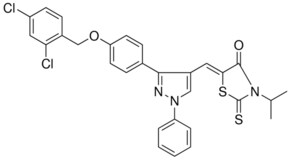 (5Z)-5-[(3-{4-[(2,4-DICHLOROBENZYL)OXY]PHENYL}-1-PHENYL-1H-PYRAZOL-4-YL)METHYLENE]-3-ISOPROPYL-2-THIOXO-1,3-THIAZOLIDIN-4-ONE AldrichCPR