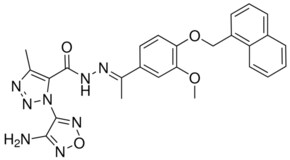 1-(4-AMINO-1,2,5-OXADIAZOL-3-YL)-N'-{(E)-1-[3-METHOXY-4-(1-NAPHTHYLMETHOXY)PHENYL]ETHYLIDENE}-4-METHYL-1H-1,2,3-TRIAZOLE-5-CARBOHYDRAZIDE AldrichCPR