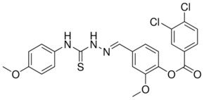 2-MEO-4-(2-((4-MEO-ANILINO)CARBOTHIOYL)CARBOHYDRAZONOYL)PH 3,4-DICHLOROBENZOATE AldrichCPR