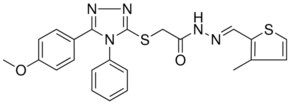 2-{[5-(4-METHOXYPHENYL)-4-PHENYL-4H-1,2,4-TRIAZOL-3-YL]SULFANYL}-N'-[(E)-(3-METHYL-2-THIENYL)METHYLIDENE]ACETOHYDRAZIDE AldrichCPR