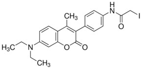 7-二乙基氨基-3-[4-(碘乙酰氨基)苯基]-4-甲基香豆素 BioReagent, suitable for fluorescence, &#8805;85% (HPLC)
