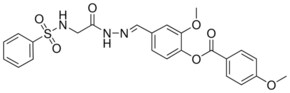 2-MEO-4-(2-(((PHENYLSULFONYL)AMINO)AC)CARBOHYDRAZONOYL)PHENYL 4-METHOXYBENZOATE AldrichCPR
