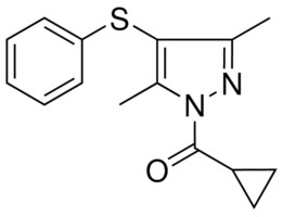 1-(CYCLOPROPYLCARBONYL)-3,5-DIMETHYL-4-(PHENYLTHIO)-1H-PYRAZOLE AldrichCPR