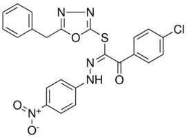 5-BENZYL-1,3,4-OXADIAZOL-2-YL (1E)-2-(4-CHLOROPHENYL)-N-(4-NITROPHENYL)-2-OXOETHANEHYDRAZONOTHIOATE AldrichCPR