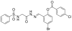 4-BR-2-(2-(((PHENYLSULFONYL)AMINO)AC)CARBOHYDRAZONOYL)PHENYL 4-CHLOROBENZOATE AldrichCPR