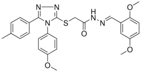 N'-[(E)-(2,5-DIMETHOXYPHENYL)METHYLIDENE]-2-{[4-(4-METHOXYPHENYL)-5-(4-METHYLPHENYL)-4H-1,2,4-TRIAZOL-3-YL]SULFANYL}ACETOHYDRAZIDE AldrichCPR