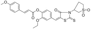 4-{(E)-[3-(1,1-DIOXIDOTETRAHYDRO-3-THIENYL)-4-OXO-2-THIOXO-1,3-THIAZOLIDIN-5-YLIDENE]METHYL}-2-ETHOXYPHENYL (2E)-3-(4-METHOXYPHENYL)-2-PROPENOATE AldrichCPR