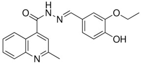 2-METHYL-QUINOLINE-4-CARBOXYLIC ACID (3-ETHOXY-4-HYDROXY-BENZYLIDENE)-HYDRAZIDE AldrichCPR