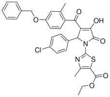 ETHYL 2-[3-[4-(BENZYLOXY)-2-METHYLBENZOYL]-2-(4-CHLOROPHENYL)-4-HYDROXY-5-OXO-2,5-DIHYDRO-1H-PYRROL-1-YL]-4-METHYL-1,3-THIAZOLE-5-CARBOXYLATE AldrichCPR