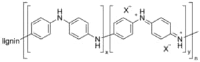 聚苯胺(翠绿亚胺盐)短链&#65292;接枝聚合到木质素 powder