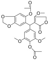 4-[[6-(ACETYLOXY)-1,3-BENZODIOXOL-5-YL](4-METHOXY-2-OXO-2,5-DIHYDRO-3-FURANYL)METHYL]-2,6-DIMETHOXYPHENYL ACETATE AldrichCPR