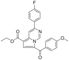 ET 3-(4-FLUOROPHENYL)-7-(4-METHOXYBENZOYL)PYRROLO(1,2-C)PYRIMIDINE-5-CARBOXYLATE AldrichCPR