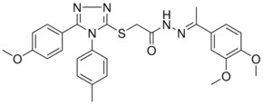N'-[(E)-1-(3,4-DIMETHOXYPHENYL)ETHYLIDENE]-2-{[5-(4-METHOXYPHENYL)-4-(4-METHYLPHENYL)-4H-1,2,4-TRIAZOL-3-YL]SULFANYL}ACETOHYDRAZIDE AldrichCPR