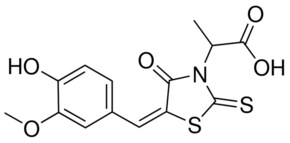 2-[(5E)-5-(4-HYDROXY-3-METHOXYBENZYLIDENE)-4-OXO-2-THIOXO-1,3-THIAZOLIDIN-3-YL]PROPANOIC ACID AldrichCPR