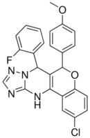 2-CHLORO-7-(2-FLUOROPHENYL)-6-(4-METHOXYPHENYL)-7,12-DIHYDRO-6H-CHROMENO[4,3-D][1,2,4]TRIAZOLO[1,5-A]PYRIMIDINE AldrichCPR