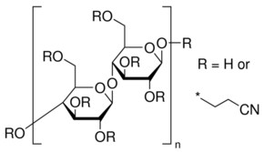 氰乙基纤维素 extent of labeling: ~2.6&#160;mol cyanoethylation per mol cellulose (D.S.)