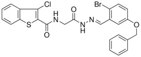 N-(2-{(2E)-2-[5-(BENZYLOXY)-2-BROMOBENZYLIDENE]HYDRAZINO}-2-OXOETHYL)-3-CHLORO-1-BENZOTHIOPHENE-2-CARBOXAMIDE AldrichCPR