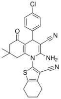 2-AMINO-4-(4-CHLOROPHENYL)-1-(3-CYANO-4,5,6,7-TETRAHYDRO-1-BENZOTHIEN-2-YL)-7,7-DIMETHYL-5-OXO-1,4,5,6,7,8-HEXAHYDRO-3-QUINOLINECARBONITRILE AldrichCPR