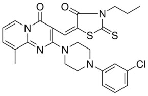 2-[4-(3-CHLOROPHENYL)-1-PIPERAZINYL]-9-METHYL-3-[(E)-(4-OXO-3-PROPYL-2-THIOXO-1,3-THIAZOLIDIN-5-YLIDENE)METHYL]-4H-PYRIDO[1,2-A]PYRIMIDIN-4-ONE AldrichCPR