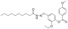 4-(2-DECANOYLCARBOHYDRAZONOYL)-2-ETHOXYPHENYL 4-METHOXYBENZOATE AldrichCPR