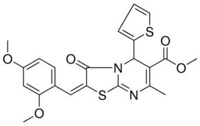 METHYL (2E)-2-(2,4-DIMETHOXYBENZYLIDENE)-7-METHYL-3-OXO-5-(2-THIENYL)-2,3-DIHYDRO-5H-[1,3]THIAZOLO[3,2-A]PYRIMIDINE-6-CARBOXYLATE AldrichCPR