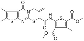 DIMETHYL 5-({[(3-ALLYL-5,6-DIMETHYL-4-OXO-3,4-DIHYDROTHIENO[2,3-D]PYRIMIDIN-2-YL)SULFANYL]ACETYL}AMINO)-3-METHYL-2,4-THIOPHENEDICARBOXYLATE AldrichCPR