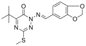 1-{[(E)-1,3-BENZODIOXOL-5-YLMETHYLIDENE]AMINO}-5-TERT-BUTYL-3-(METHYLSULFANYL)-1,2,4-TRIAZIN-6(1H)-ONE AldrichCPR