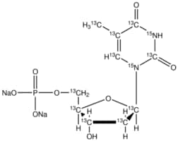 胸腺嘧啶核苷-13C10, 15N2 5′-单磷酸 钠盐 &#8805;98 atom %, &#8805;95% (CP)