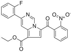 ET 3-(2-FLUOROPHENYL)-7-(2-NITROBENZOYL)PYRROLO(1,2-C)PYRIMIDINE-5-CARBOXYLATE AldrichCPR